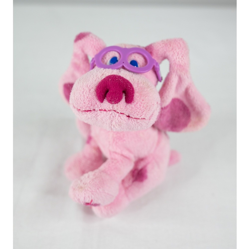 Ty Magenta Plush Blue's Clues‎ Dog Small Pink Good Purple Glasses Beanie Baby